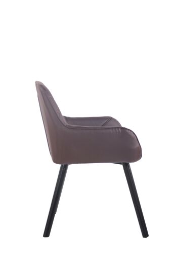 Borore Chaise de Salle à Manger Cuir Artificiel Marron 9x58cm 2