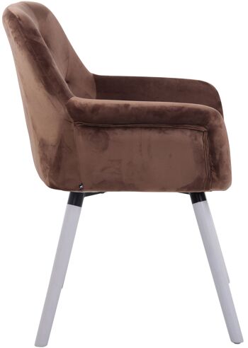 Sticco Chaise de salle à manger Velours Marron 10x60cm 2