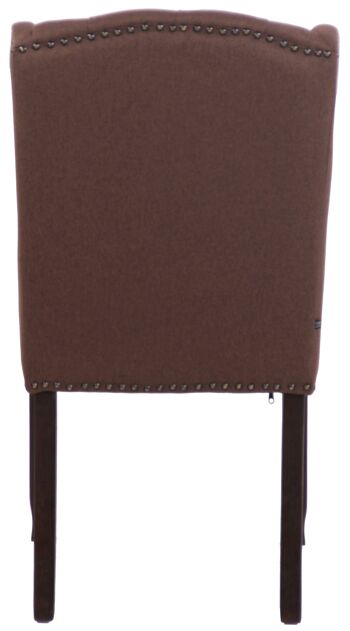 Pornassio Chaise de salle à manger Tissu Marron 12x60cm 5
