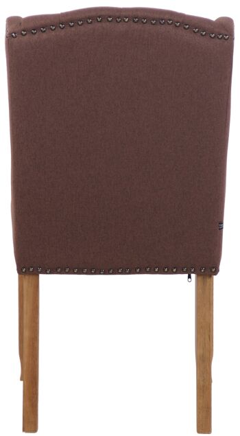 Liberati Chaise de salle à manger Tissu Marron 12x60cm 5