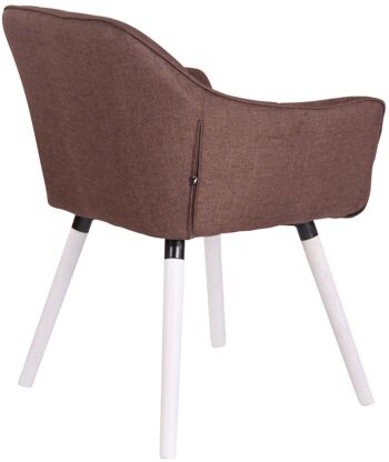 Carpine Chaise de salle à manger Tissu Marron 5x59cm 3