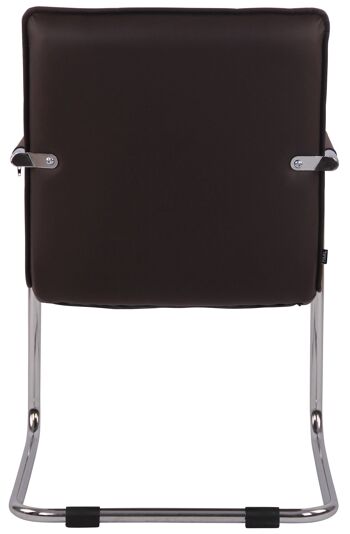 Chaise de Salle à Manger Tumba Cuir Artificiel Marron 9x64cm 2
