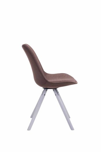 Vernilli Chaise de Salle à Manger Tissu Marron 6x56cm 2