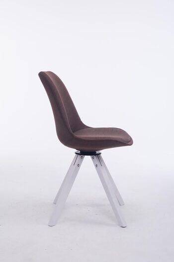 Inzago Chaise de Salle à Manger Tissu Marron 6x56cm 2