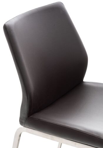Casinalbo Chaise de salle à manger Cuir artificiel Marron 7x57cm 2