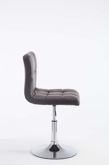 Migliaro Fauteuil Simili Cuir Marron 7x49cm 3