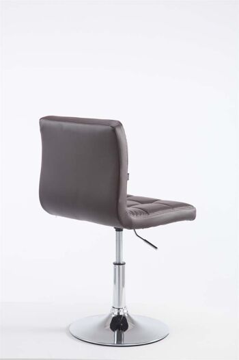 Migliaro Fauteuil Simili Cuir Marron 7x49cm 4