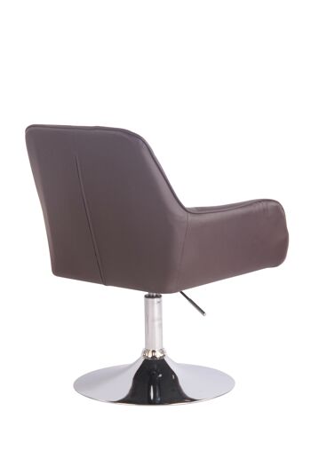 Mossano Fauteuil Simili Cuir Marron 8x58cm 3