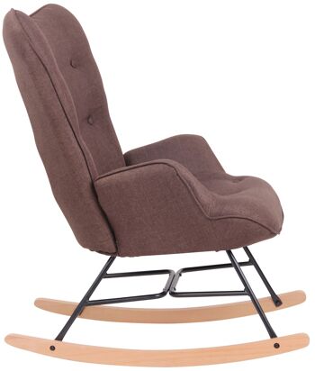 Giada Rocking Chair Tissu Marron 16x88cm 2