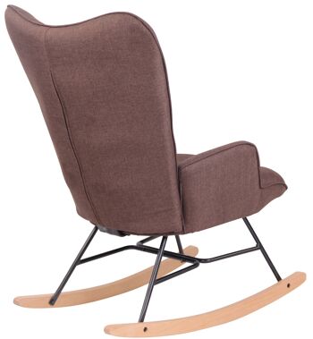 Giada Rocking Chair Tissu Marron 16x88cm 3