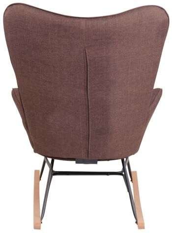 Giada Rocking Chair Tissu Marron 16x88cm 4