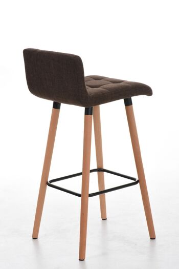 Roncà Lot de 2 Tabourets de Bar Tissu Marron 6x49cm 4