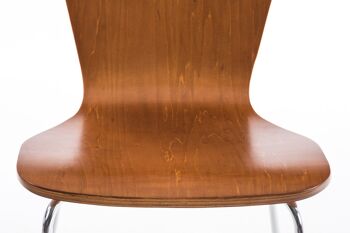 Muronico Lot de 2 Chaises Visiteur Bois Marron 8x50cm 6