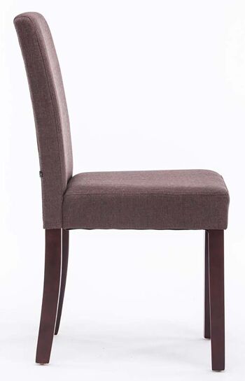 Sauro Lot de 2 Chaises de Salle à Manger Tissu Marron 6x47cm 2