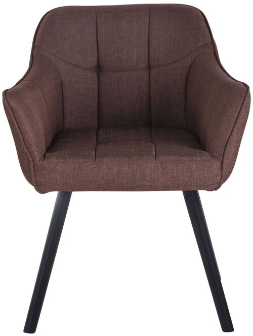 Sequals Set van 4 Eetkamerstoelen Stof Bruin 5x59cm