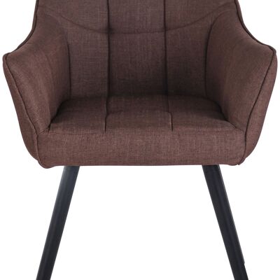 Sequals Set van 4 Eetkamerstoelen Stof Bruin 5x59cm