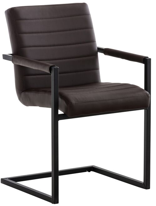 Nerviano Bezoekersstoel Kunstleer Bruin 9x63cm