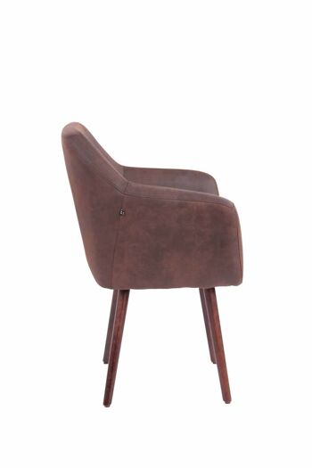 Belpasso Chaise de salle à manger Cuir artificiel Marron 7x60cm 3