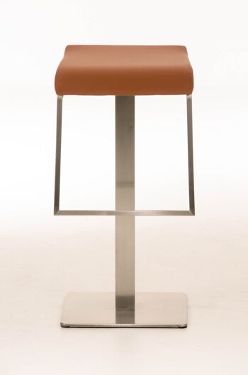 Tiboni Tabouret de Bar Simili Cuir Marron 16x42cm 2