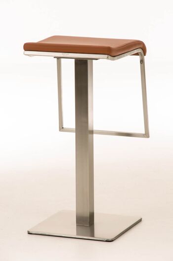 Tiboni Tabouret de Bar Simili Cuir Marron 16x42cm 4