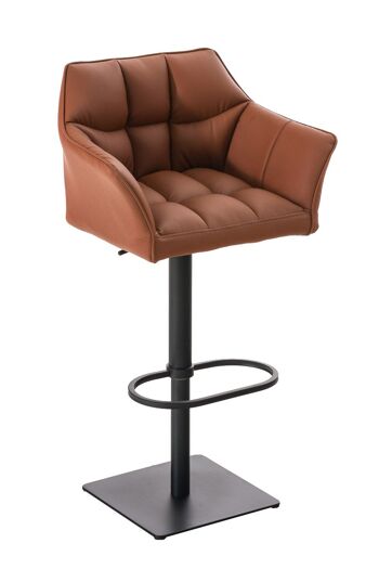 Bormio Tabouret de Bar Cuir Artificiel Marron 21x45cm 1