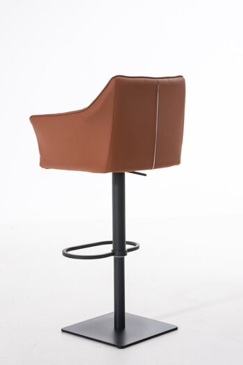 Bormio Tabouret de Bar Cuir Artificiel Marron 21x45cm 4