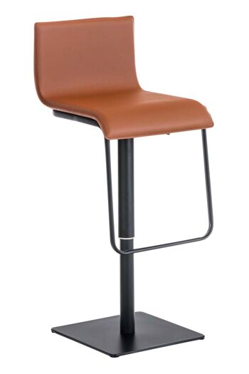 Lappato Tabouret de Bar Similicuir Marron 14x46cm 1