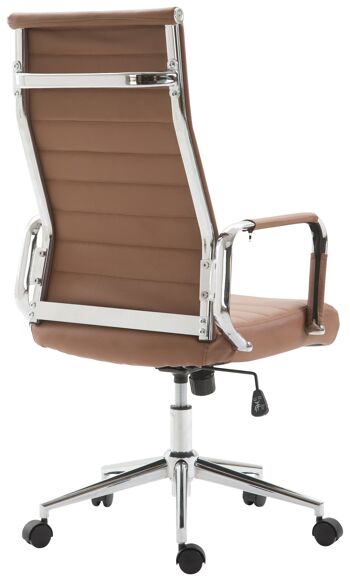 Petit Chaise de Bureau Simili Cuir Marron 15x66cm 3