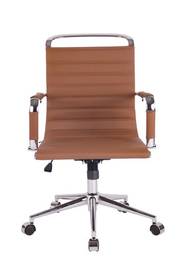 Colleluce Chaise de Bureau Simili Cuir Marron 11x62cm 2
