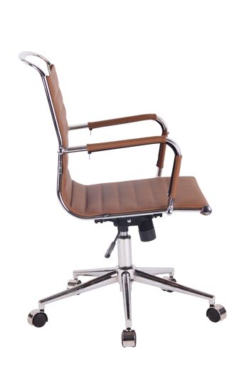 Colleluce Chaise de Bureau Simili Cuir Marron 11x62cm 3