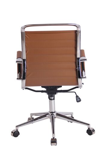 Colleluce Chaise de Bureau Simili Cuir Marron 11x62cm 4