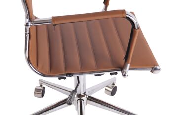 Colleluce Chaise de Bureau Simili Cuir Marron 11x62cm 6