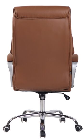 Concordia Chaise de Bureau Simili Cuir Marron 17x65cm 5
