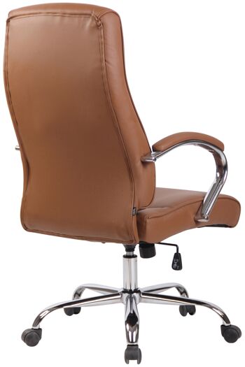 Orticello Chaise de Bureau Simili Cuir Marron 17x67cm 3