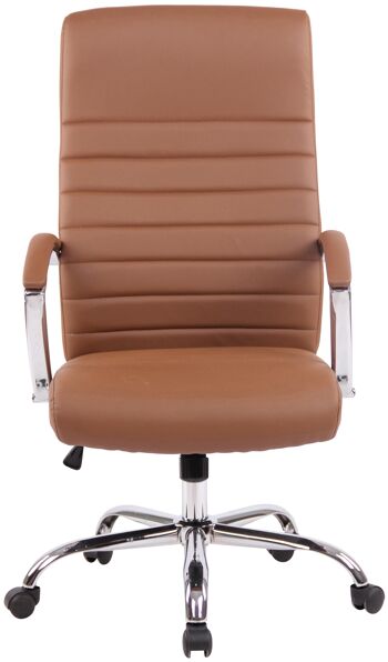 Chaise de Bureau Surra Cuir Artificiel Marron 15x68cm 2