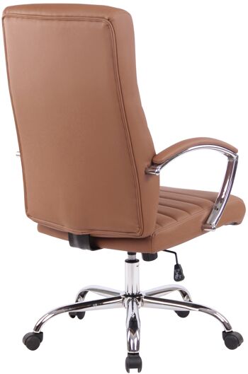 Chaise de Bureau Surra Cuir Artificiel Marron 15x68cm 4