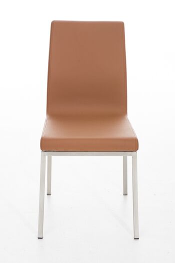 Nociazzi Chaise de salle à manger Cuir artificiel Marron 7x50cm 2