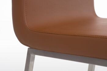 Nociazzi Chaise de salle à manger Cuir artificiel Marron 7x50cm 5