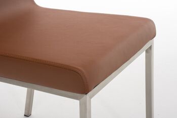 Nociazzi Chaise de salle à manger Cuir artificiel Marron 7x50cm 6