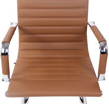 Calco Chaise de salle à manger Cuir artificiel Marron 11x60cm 5