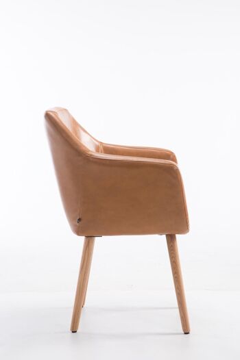Peschiolo Chaise de salle à manger Cuir artificiel Marron 10x57.5cm 2