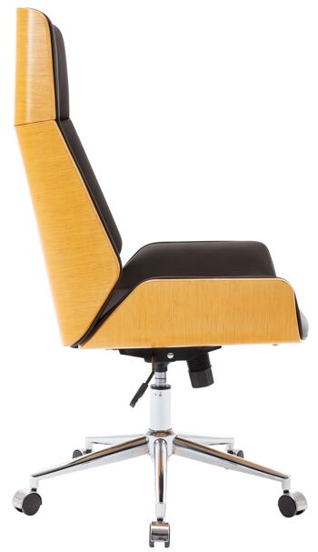 Vaccardo Chaise de Bureau Cuir Artificiel Marron 16x63cm 2