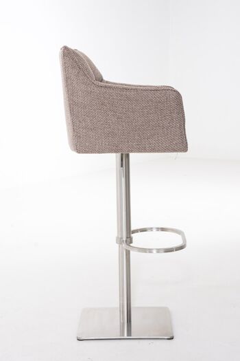 Quadrivio Tabouret de Bar Tissu Marron 21x45cm 3