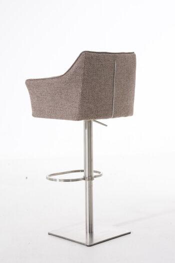 Quadrivio Tabouret de Bar Tissu Marron 21x45cm 4