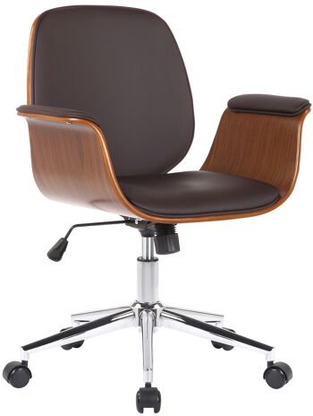 Ollolai Chaise de Bureau Bois Marron 13x62cm 1
