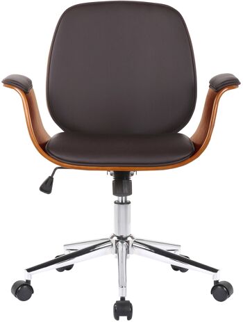 Ollolai Chaise de Bureau Bois Marron 13x62cm 2