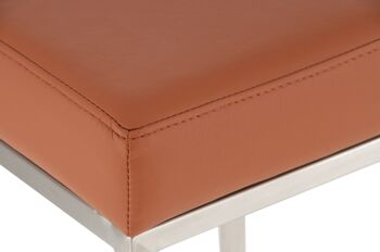 Rossana Tabouret de Bar Simili Cuir Cognac 6x37cm 3