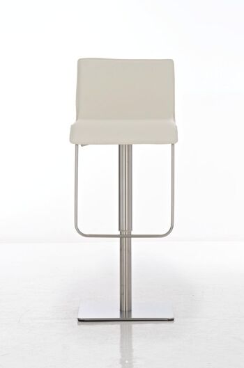 Tabouret de bar Sordio similicuir crème 14x46cm 2