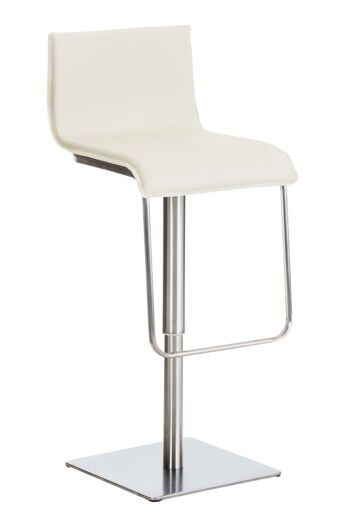 Tabouret de bar Sordio similicuir crème 14x46cm 7