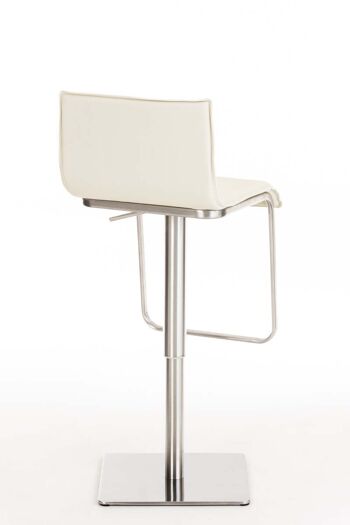 Tabouret de bar Sordio similicuir crème 14x46cm 10